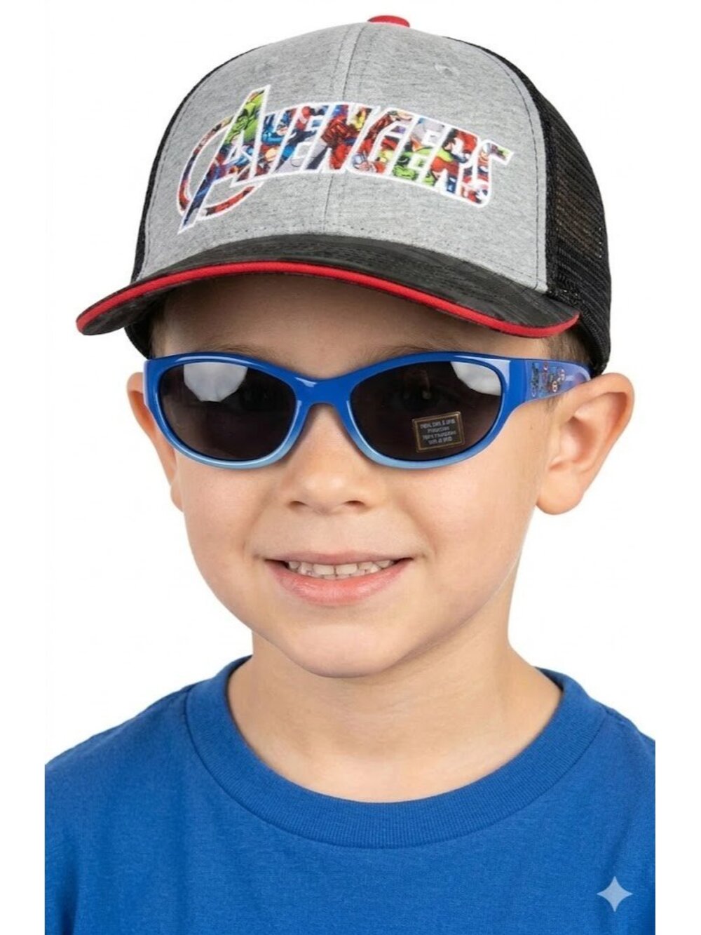 Marvel Avengers Boys Trucker Hat & Matching Sunglasses Set OSFM 2pc Bundle NWT